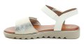 Jana 8-28265-42 weiße und goldene Damensandalen, Weite H | ARNO-schuhe.de – Schuhe mit Tradition