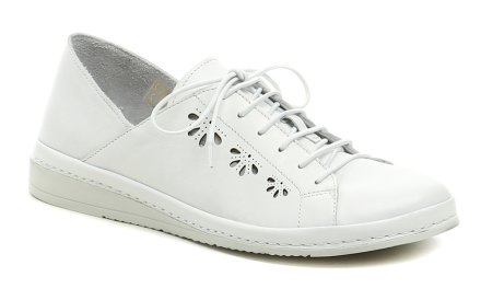 Sommerliche Schnürschuhe für Damen. Die Schuhe sind komplett aus echtem Leder gefertigt.