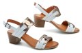 Wild 0747218-B1 weiß-bronze Damen-Sandalen mit Absatz | ARNO-schuhe.de – Schuhe mit Tradition