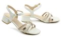 Jana 8-28279-46 weiß-beige Damen-Sandalen mit Absatz, Weite H | ARNO-schuhe.de – Schuhe mit Tradition
