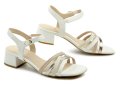 Jana 8-28279-46 weiß-beige Damen-Sandalen mit Absatz, Weite H | ARNO-schuhe.de – Schuhe mit Tradition