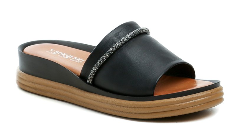 T.Sokolski L26-184 schwarze Damenpantoffeln | ARNO-schuhe.de – Schuhe mit Tradition