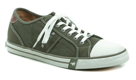 Herren-Schnürschuhe für alle Jahreszeiten. Die Schuhe bestehen aus einer Kombination von Textil- und Synthetikmaterial.