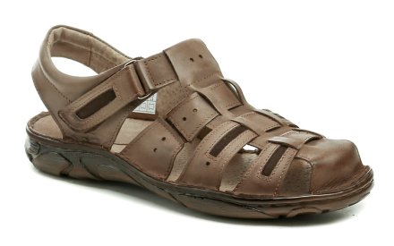 Sommerliche Herren-Sandalen. Die Schuhe sind aus echtem Leder gefertigt.