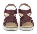 Wojtylko 7S25327W burgunderrote Keilsandalen für Damen | ARNO-schuhe.de – Schuhe mit Tradition