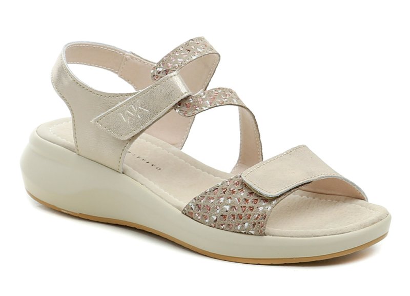 Wojtylko 7S26357 goldene Damen-Keilsandalen | ARNO-schuhe.de – Schuhe mit Tradition