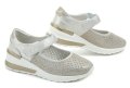 Wojtylko 7B26313 beige-silberne Damen-Sommer-Keilschuhe | ARNO-schuhe.de – Schuhe mit Tradition