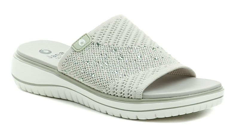 Jana 8-27264-46 grünliche Damenpantoffeln, Weite H | ARNO-schuhe.de – Schuhe mit Tradition