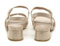 Jana 8-28382-46 glänzende beige Damen-Sandalen mit Absatz | ARNO-schuhe.de – Schuhe mit Tradition