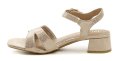 Jana 8-28382-46 glänzende beige Damen-Sandalen mit Absatz | ARNO-schuhe.de – Schuhe mit Tradition