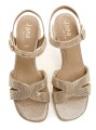 Jana 8-28382-46 glänzende beige Damen-Sandalen mit Absatz | ARNO-schuhe.de – Schuhe mit Tradition