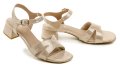 Jana 8-28382-46 glänzende beige Damen-Sandalen mit Absatz | ARNO-schuhe.de – Schuhe mit Tradition
