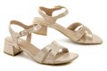 Jana 8-28382-46 glänzende beige Damen-Sandalen mit Absatz | ARNO-schuhe.de – Schuhe mit Tradition