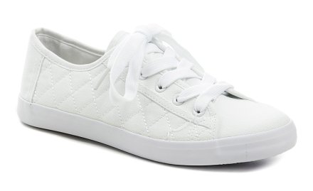 Sommerliche Freizeitschuhe für Damen, wie zum Beispiel Schnürschuhe aus Canvas, hergestellt aus Textilmaterial.