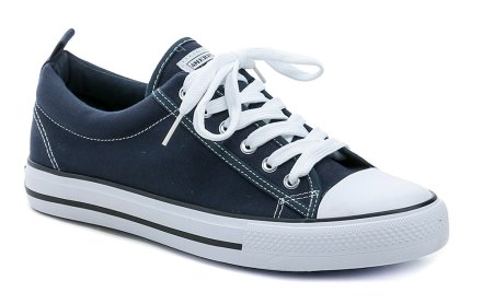 Sommerliche Herren-Wanderschuhe in Form von Schnür-Sneakers aus Canvas, hergestellt aus Textilmaterial.