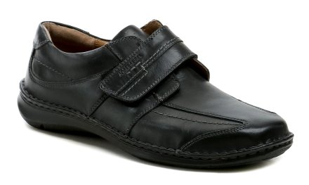 Herren-Ganzjahresschuhe in Form von Halbschuhen mit Klettverschluss. Josef Seibel Schuhe sind aus Naturleder gefertigt.