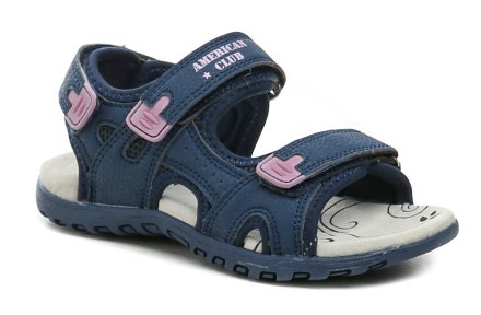 Sommerliche Wanderschuhe für Kinder, Sandalenart, mit Klettverschlüssen, aus Textilmaterial und mit Innensohle aus echtem Leder.