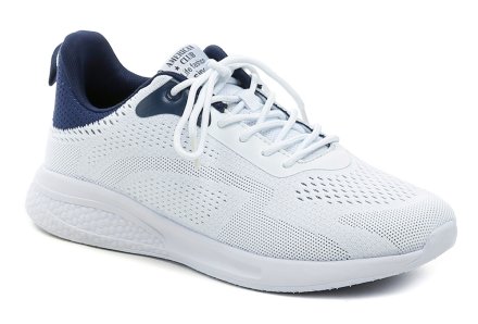 Sommerliche Schnür-Wanderschuhe für Herren aus Textilmaterial mit Memory-Schaum-Einlegesohle.