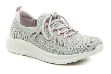 Leichte, sommerliche Schnürschuhe für Damen, geeignet zum Wandern und für die Freizeit, aus Textilmaterial gefertigt und mit einer Memory-Schaum-Einlegesohle.