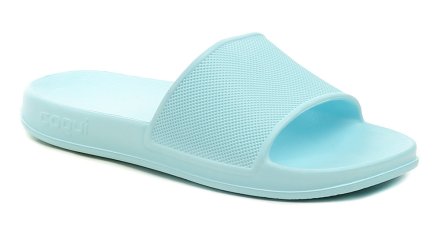 Sommerliche Freizeit-Strandschuhe zum Hineinschlüpfen, aus synthetischem Material.