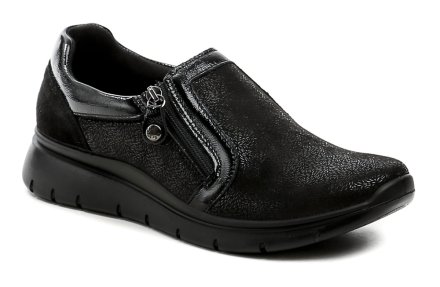 Damen-Ganzjahres-Wanderschuhe mit Reißverschluss, aus textilem Stretchmaterial, geeignet für Ballenzehen.