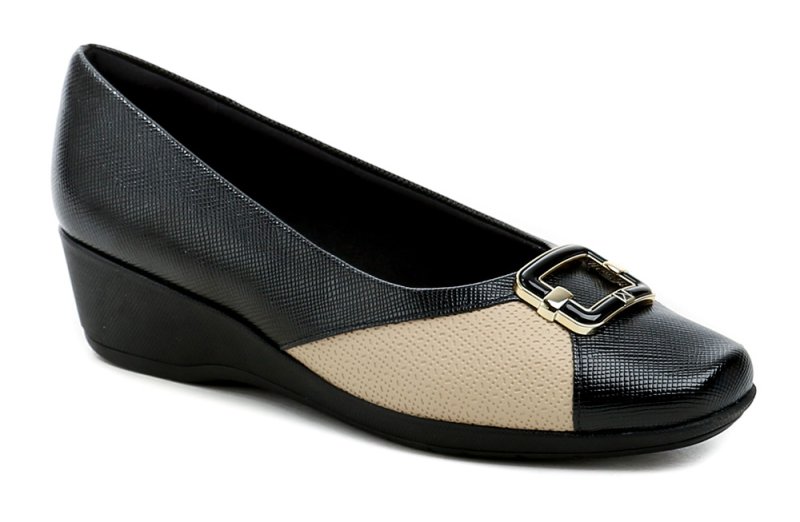 Piccadilly 143248-1 schwarze beige Damen-Keilpumps | ARNO-schuhe.de – Schuhe mit Tradition