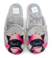Medi Line 1810-026 graue Damenpantoffeln mit Katzenmotiv | ARNO-schuhe.de – Schuhe mit Tradition