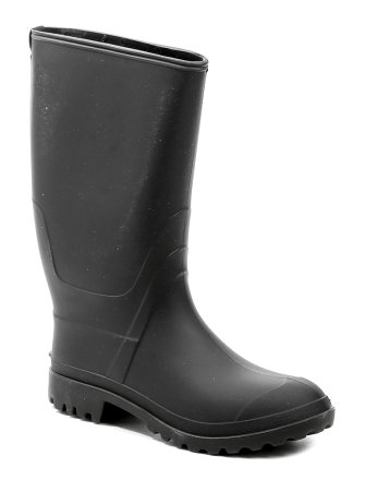 Ganzjährig wasserdichte hohe Stiefel vom Typ Gummistiefel. Die Schuhe sind aus synthetischem Kautschuk hergestellt, der resistent gegen Öle und Säuren ist.