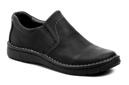 Herren-Wanderschuhe für den Herbst, zum Hineinschlüpfen. Die Schuhe sind aus echtem Leder gefertigt.