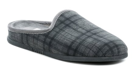 Herren-Ganzjahres-Schlupfschuhe aus Textilmaterial und mit Textil-Innensohle.