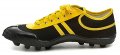 ARNO K01 schwarz-gelbe Herren-Fußballschuhe aus Gummi-Textil | ARNO-schuhe.de – Schuhe mit Tradition