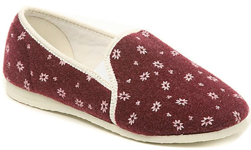 Pegres 1032 burgunderfarbene Hausschuhe für Frauen | ARNO-schuhe.de – Schuhe mit Tradition