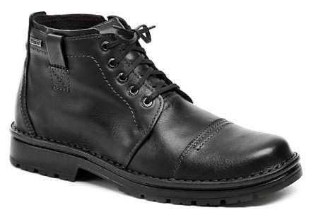 Herren-Winterwanderstiefel mit Schnürsenkeln, aus echtem Naturleder. Das Schuhwerk ist gesteppt, für erhöhte Wasserfestigkeit ist es notwendig, die Nähte mit Creme zu versiegeln.