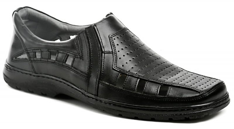 Koma 712 übergroße schwarze Herren-Slipper | ARNO-schuhe.de – Schuhe mit Tradition