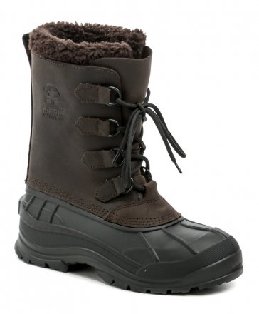 Herren-Winterwanderstiefel für extremes Wetter, aus Gummiband kombiniert mit Naturleder.