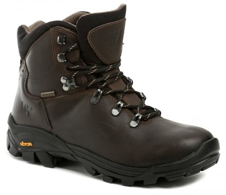 Damen Ganzjahres-Trekking-Stiefelette von Weinbrenner mit original Vibram-Sohle zum Schnüren, aus echtem Naturleder.