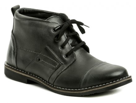 Herren-Schnürstiefelette aus echtem Naturleder für den Winter.