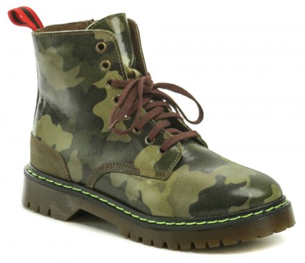 Ganzjahres-Wanderstiefel mit Schnürverschluss zum schnellen Anziehen, aus echtem Naturleder mit Textilfilzfutter. Original Dr.Martens-Sohle.