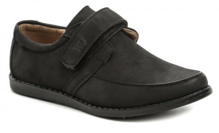 Ganzjahres-Walking- und Lounge-Schuhe für Kinder mit Klettverschluss, Obermaterial aus Synthetikleder, Innenseite aus Naturleder.