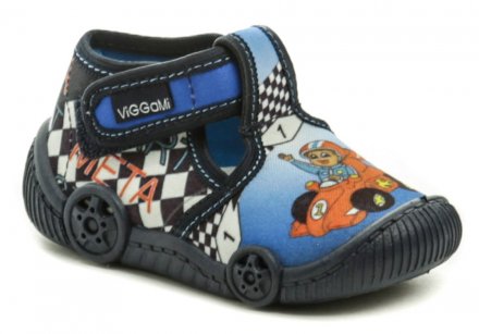 Kinder-Sommer-Wander- und Freizeitschuhe mit Klettverschluss, aus Textilmaterial mit Lederinnensohle mit Längsgewölbestütze.
