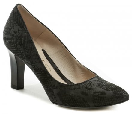 Damenschuh mit Absatz, aus echtem Leder.