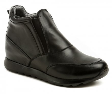 Ganzjahres-Wanderschuhe für Damen mit verstecktem Keil aus echtem Naturleder.