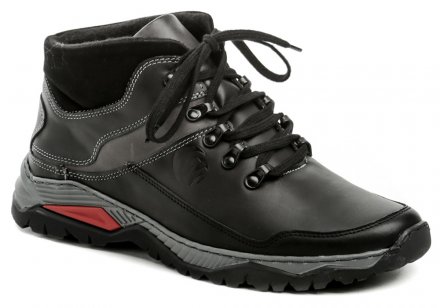 Herren-Winter-Wanderstiefel mit Schnürsenkeln, aus echtem Naturleder.