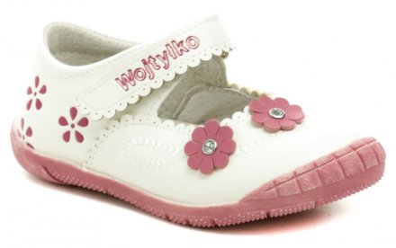 Sommerliche Wanderschuhe für Mädchen mit Klettverschluss. Der Schuh ist aus Synthetikleder am Schaft und einer voll ausgestatteten Innenausstattung aus echtem Naturleder gefertigt, die Innensohle ist außerdem mit einer Fußgewölbestütze ausgestattet.