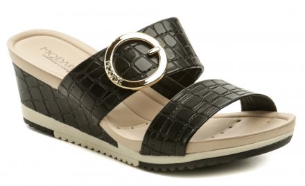 Damen-Sommer-Wanderschuhe auf Keilabsatz, aus synthetischem Material.