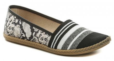 Damen-Sommer-Walking-Schuhe Typ Ballerinas, hergestellt aus Textilmaterial. Sehr bequem und flexibel. Sie enthalten eine weiche Sohle geeignet als barfuß.