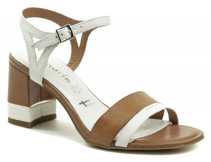 Tamaris 1-28033-24 weiß braun Damen Sandalen | ARNO-schuhe.de – Schuhe mit Tradition