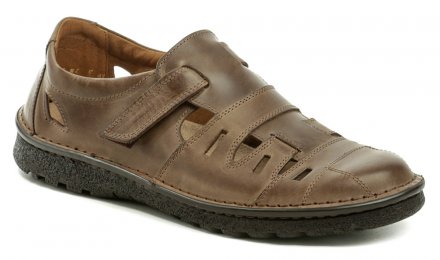 Herren-Wanderschuhe in Übergröße, aus echtem Leder mit Textilinnensohle.