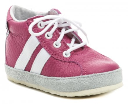 Kinder-Ganzjahres-Laufschuhe mit Schnürsenkeln für die Kleinsten, die gerade laufen lernen, aus echtem Naturleder.