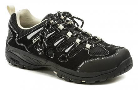 Ganzjährig und im Sommer übergroße Herren-Schnürschuhe aus einer Kombination von echtem Leder, Synthetik und Textilmaterial für den Außenbereich.
